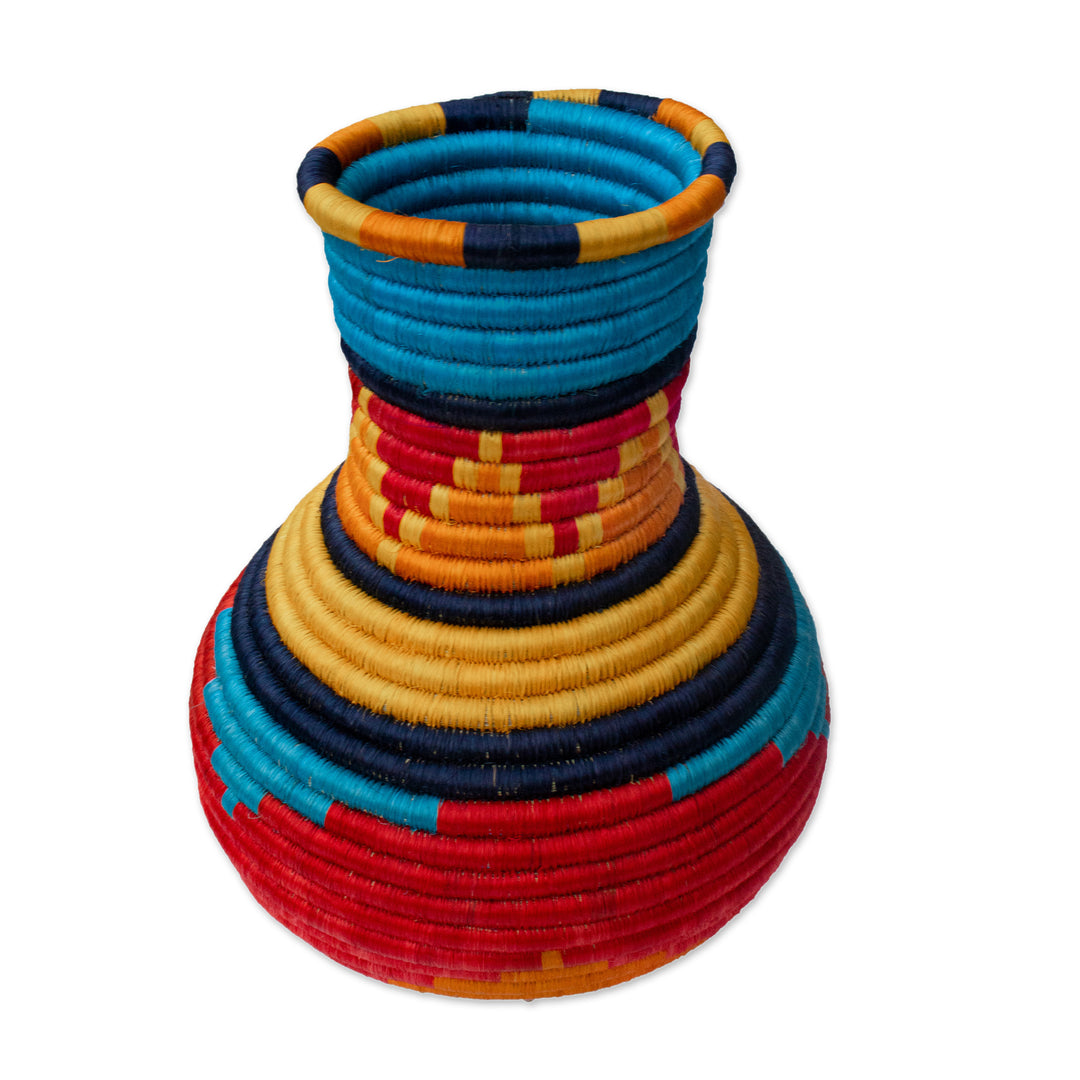 Guacamayas Natural Fiber Decorative Vase from Colombia - Sierra Nevada