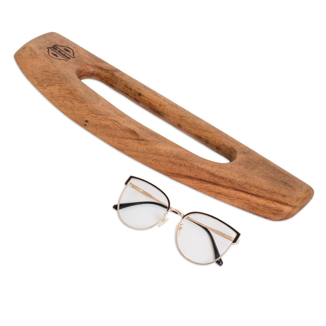 Hand-Carved Conacaste Wood Pizza Cutter from Costa Rica - Costa Rican Slice