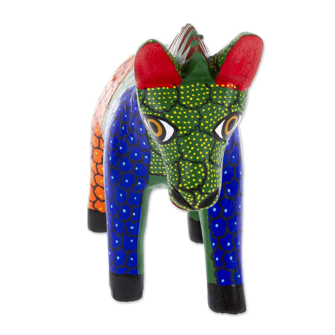 Wood Donkey Alebrije Figurine Carved and Painted by Hand - Splendid Donkey