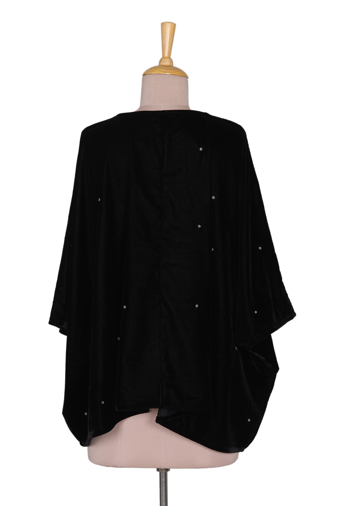 Golden and Silver Hand-Beaded Layering Jacket in Black - Golden Nightbird