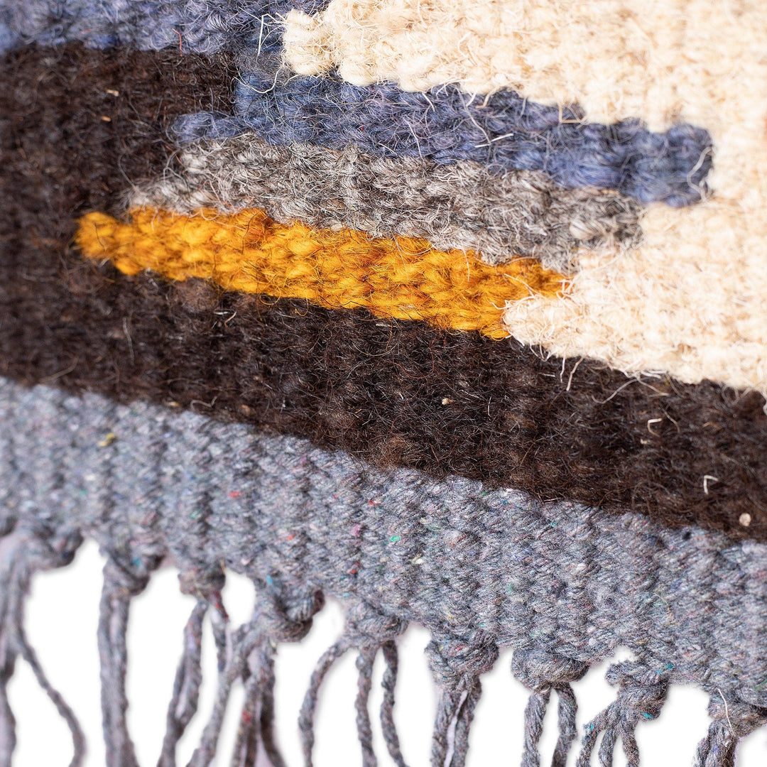 Handwoven Geometric Wool Area Rug from Uzbekistan (2.5x4) - Silk Road Diamonds