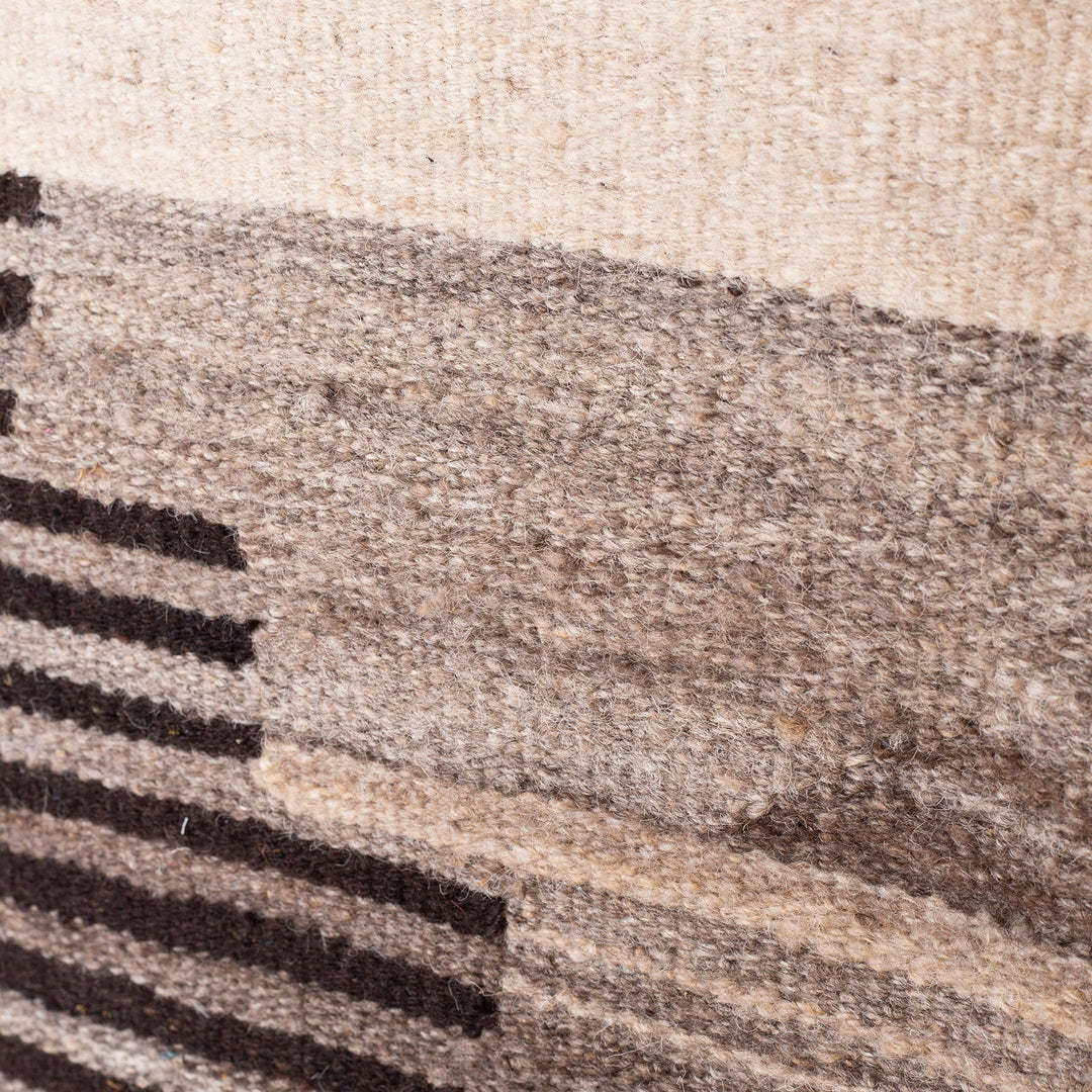 Handwoven Minimalist Wool Area Rug (2.5x4.5) - Classic Stairs