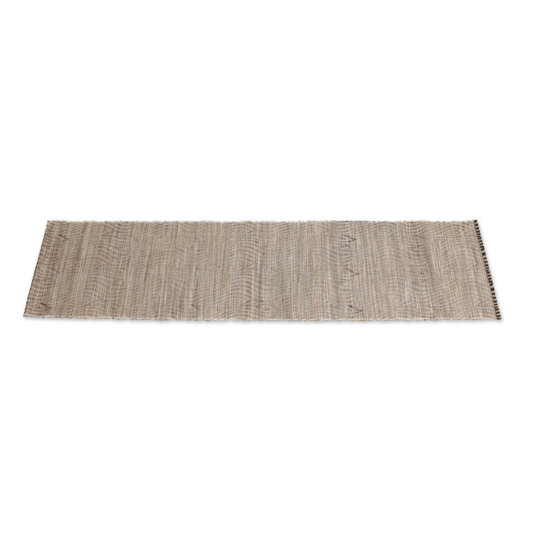 Ikat-Inspired Brown Cotton Blend Table Runner Made in Bali - Brown Delight