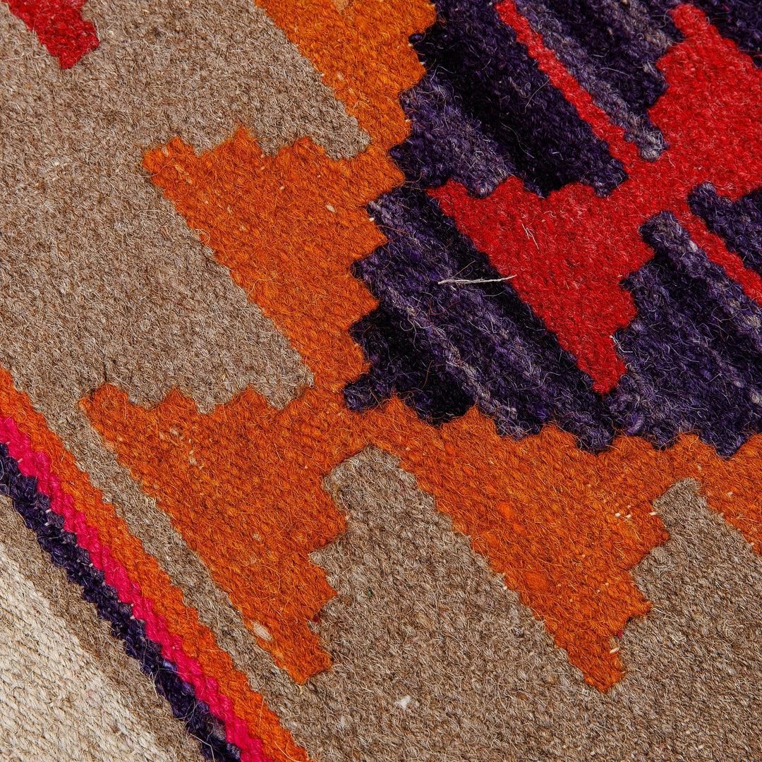 Traditional Geometric Patterned Handwoven Wool Rug (3x6.5) - Ancestor's Geometry