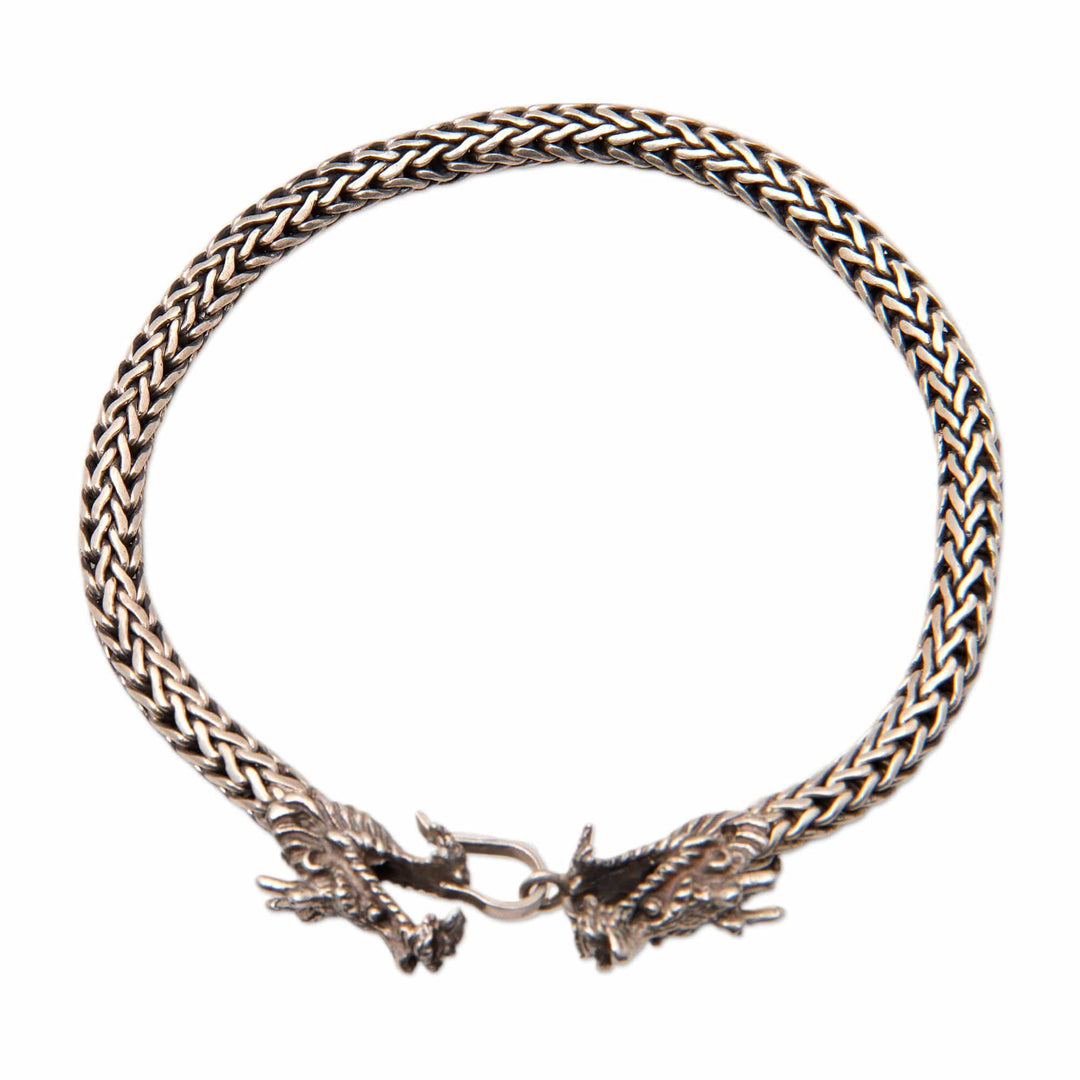 Balinese Traditional Basuki Sterling Silver Chain Bracelet - Basuki Couple