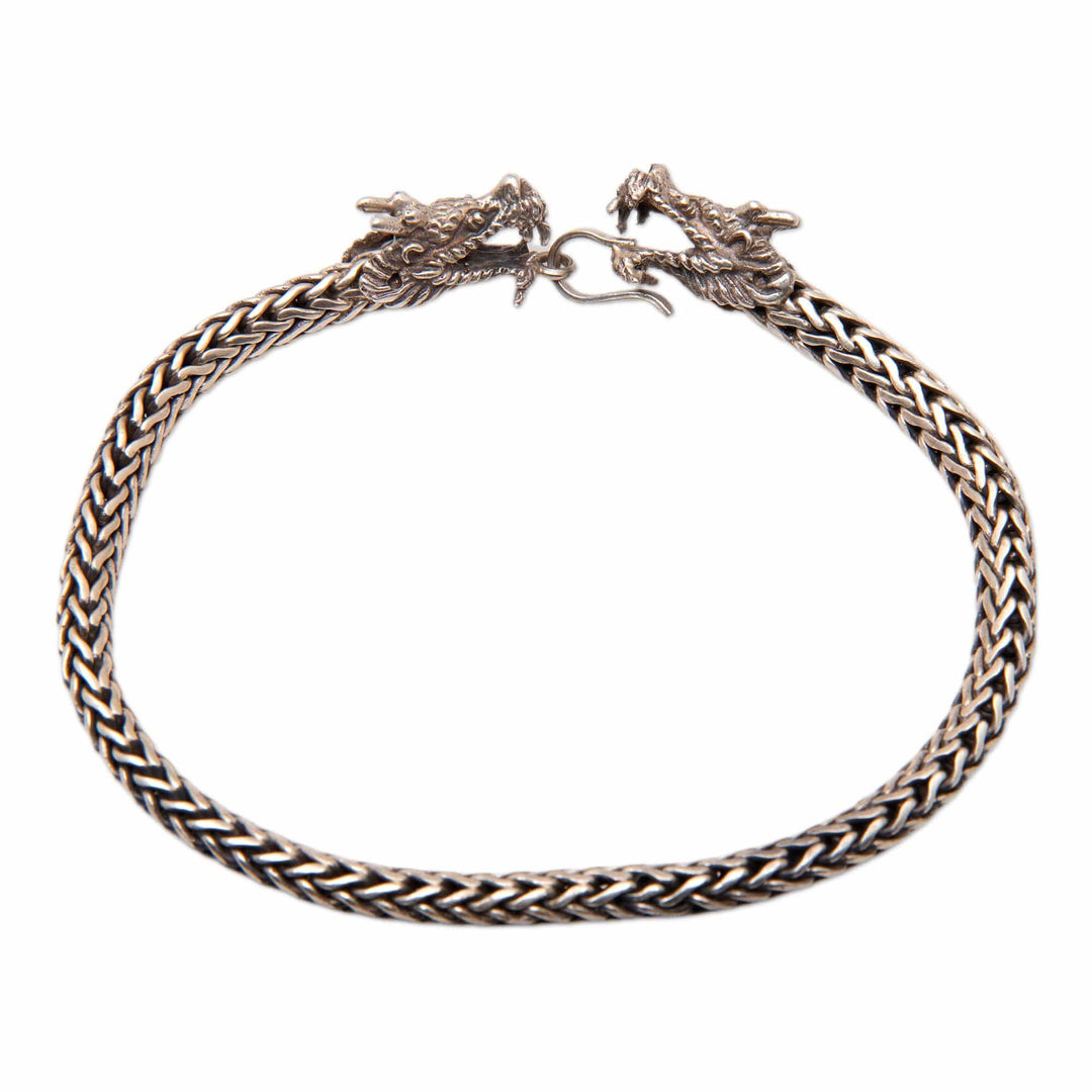 Balinese Traditional Basuki Sterling Silver Chain Bracelet - Basuki Couple