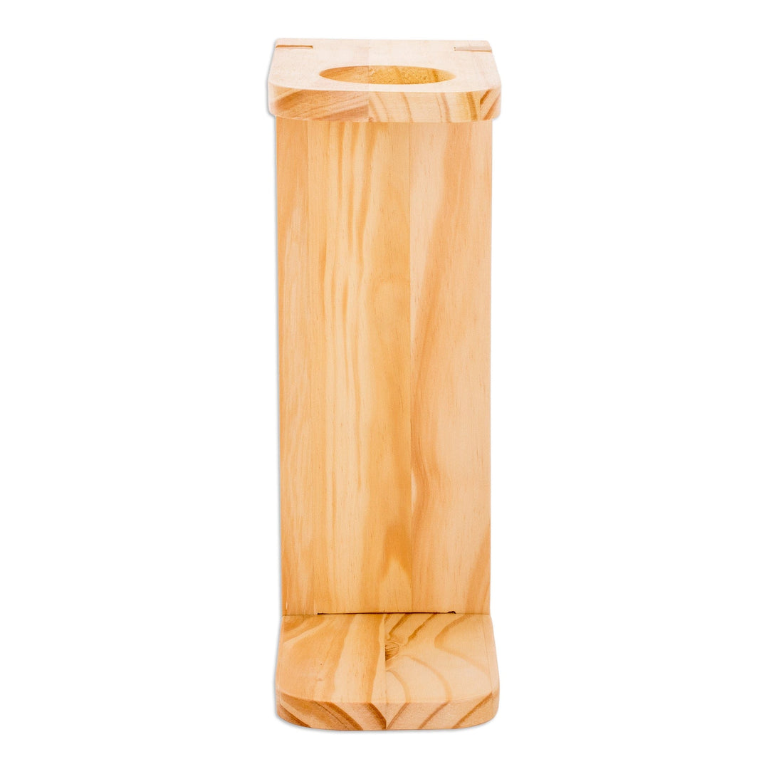 Handcrafted Pinewood Single-Serve Drip Coffee Stand - Delightful Scents