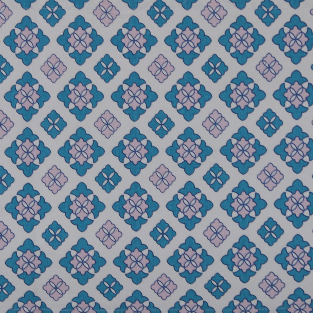Moroccan Patterned Blue and Pink Cotton Table Runner - Moroccan Delights
