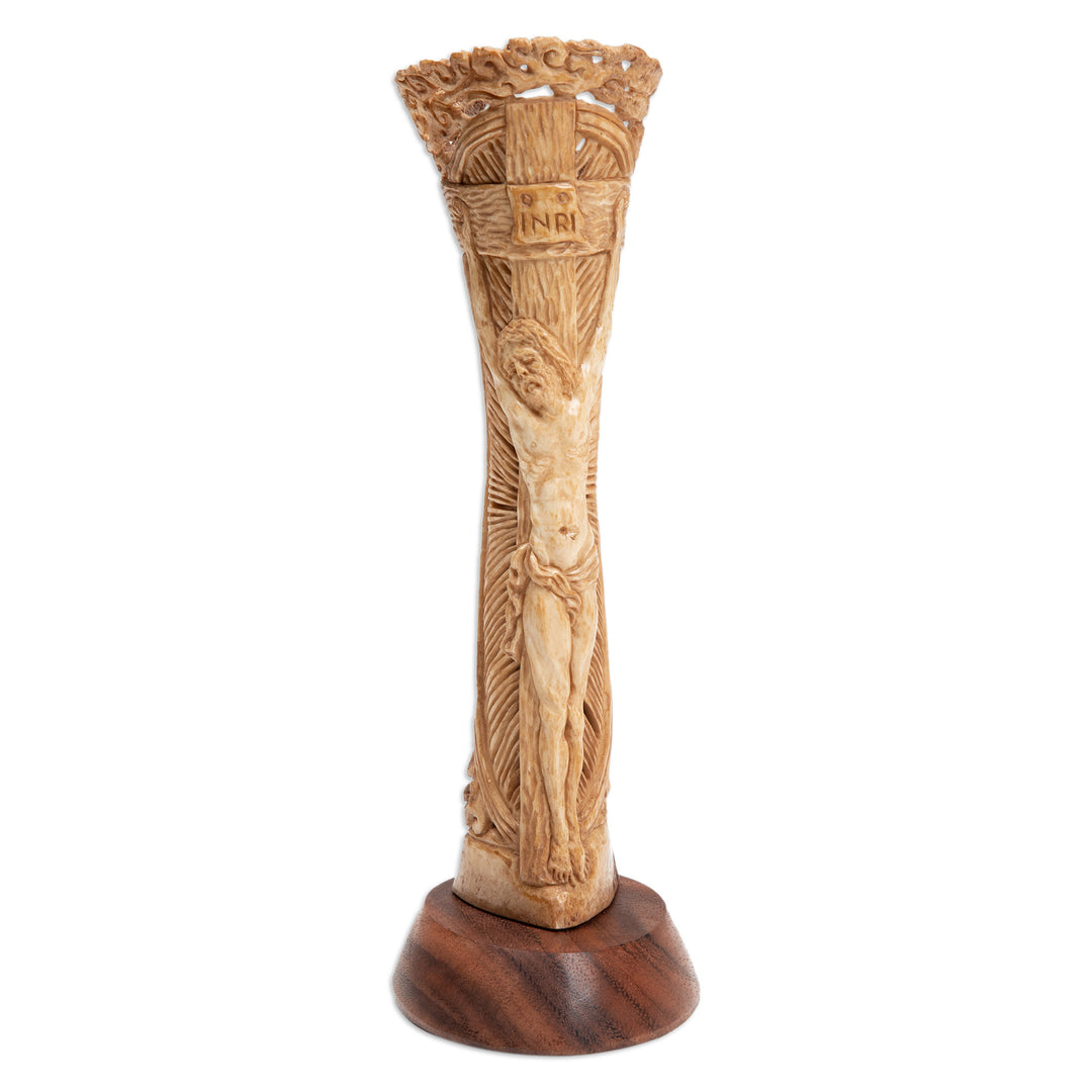 Hand-Carved Religious Jesus Christ Sculpture from Bali - Blessing of Jesus