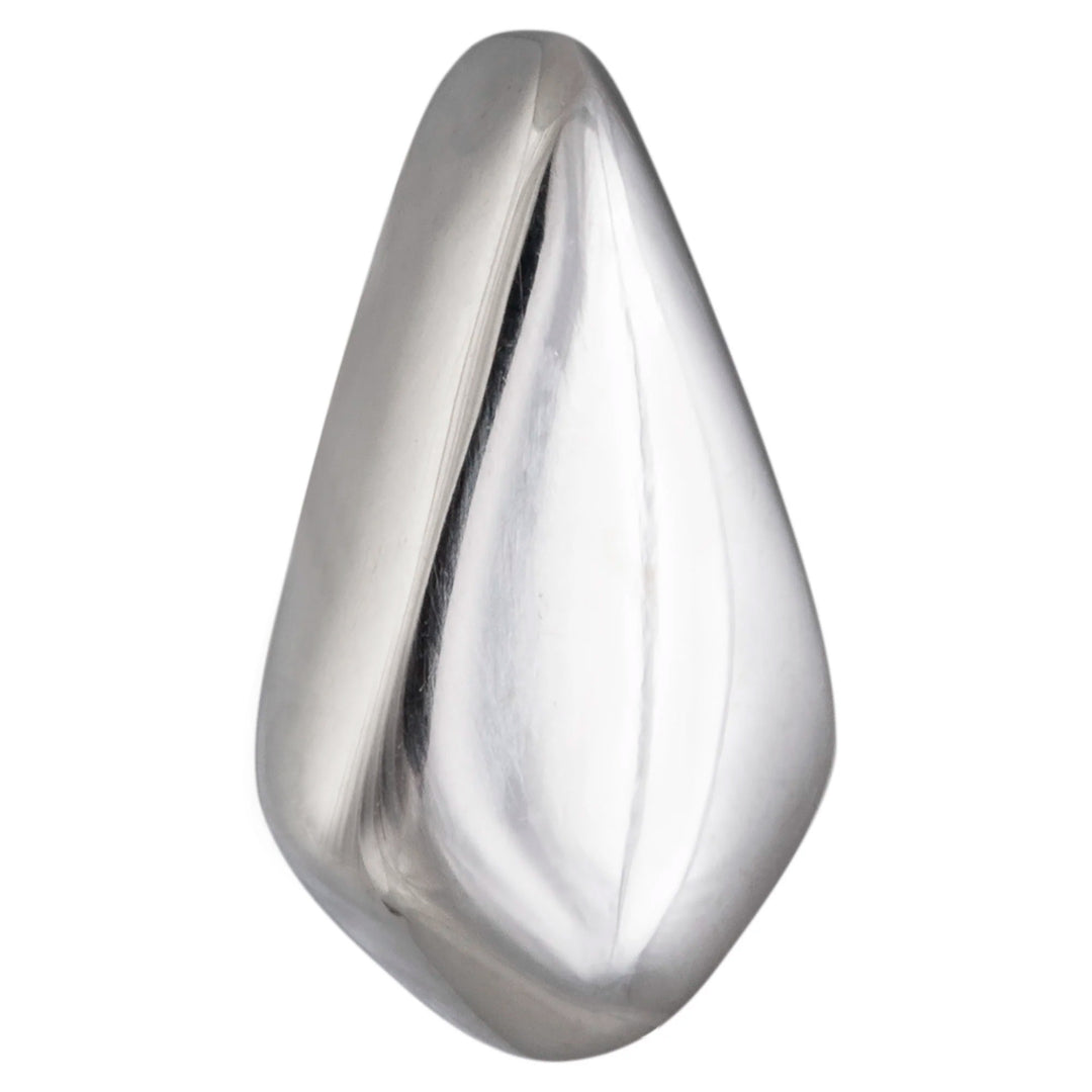 Sterling Silver Minimalist Teardrop Stud Earrings - Dewfall