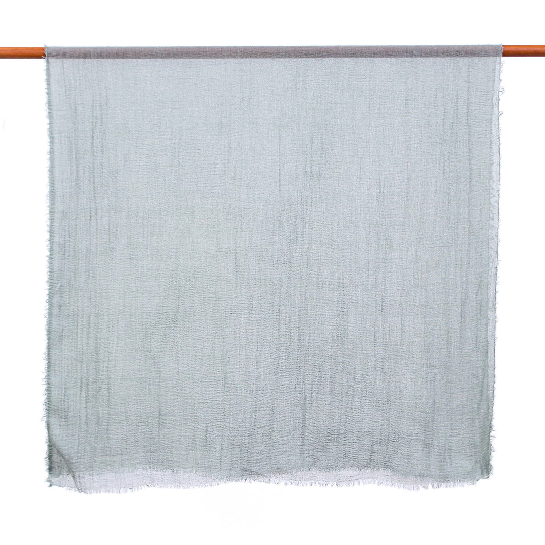 Two Handwoven Lightweight Orange and Green Scarves - Bright Charm