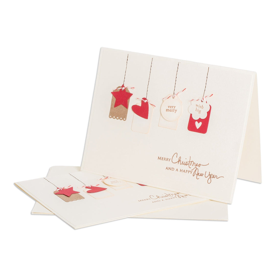 Handcrafted Pair of Christmas Greeting Cards with Envelopes - Love Gifts