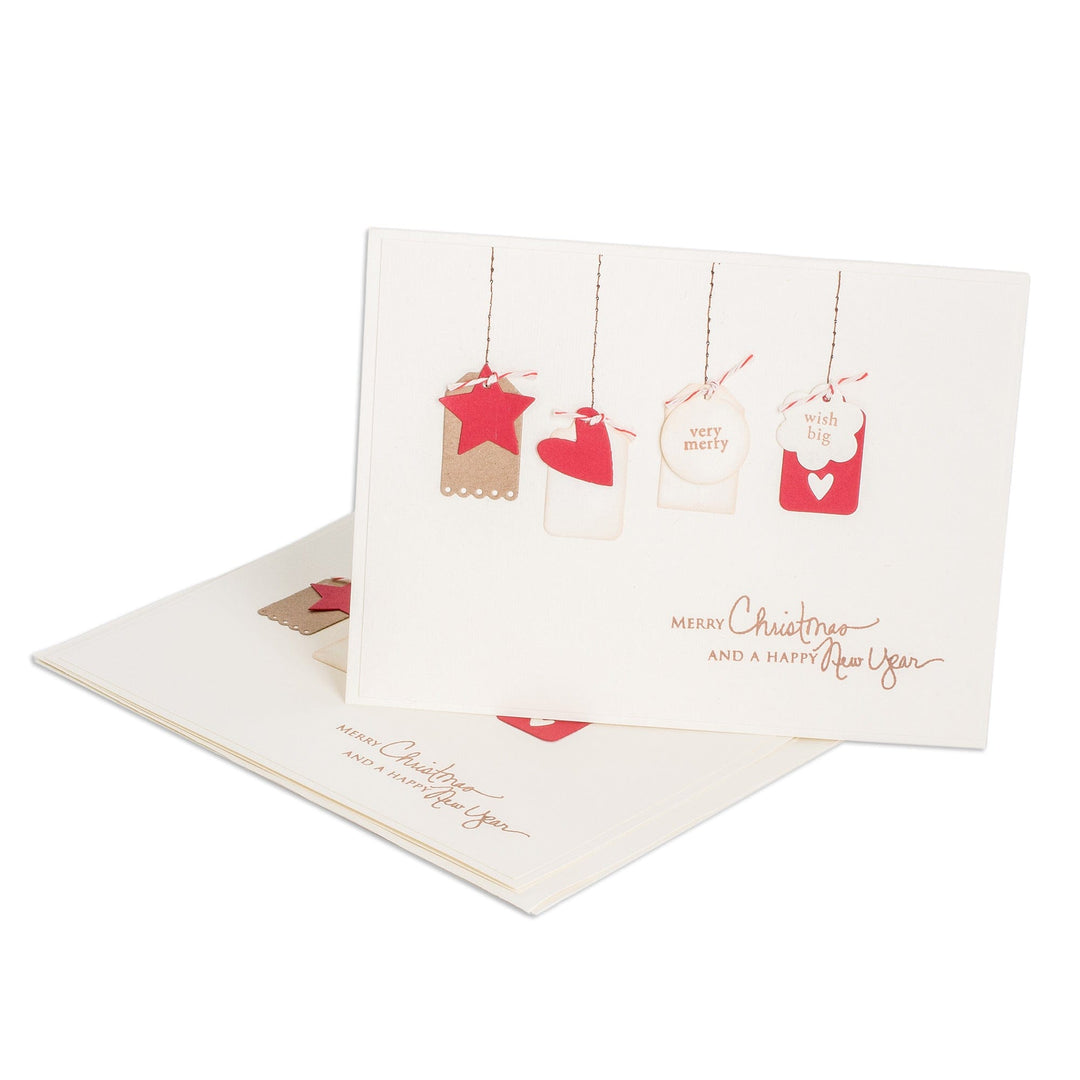 Handcrafted Pair of Christmas Greeting Cards with Envelopes - Love Gifts
