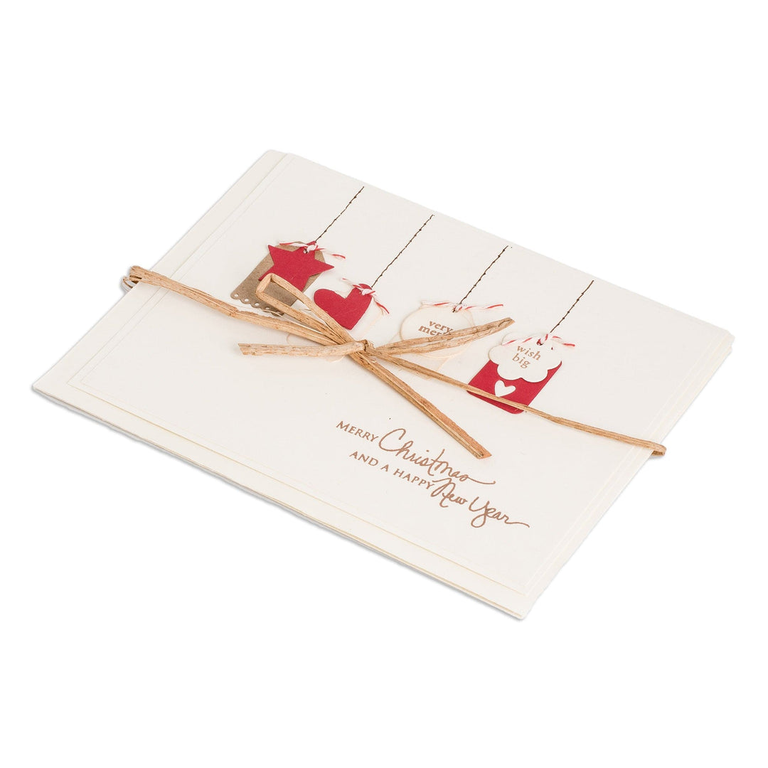 Handcrafted Pair of Christmas Greeting Cards with Envelopes - Love Gifts