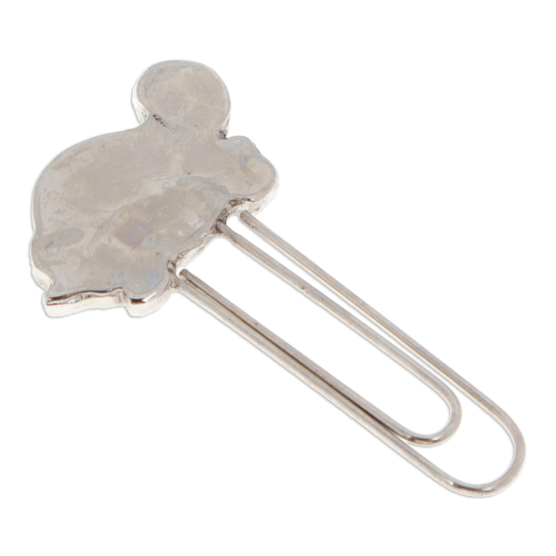 Polished and Oxidized Zamac Metal Turtle Clip Bookmark - Literary Carapace