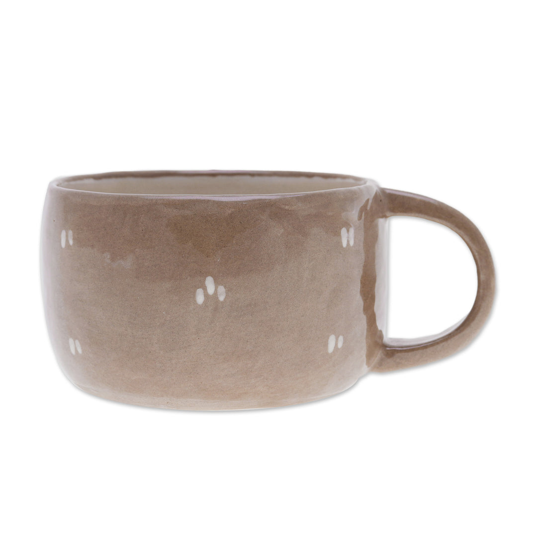 Handmade Ceramic Porcupine Cup with a Glossy Finish - Porcupine Elixir