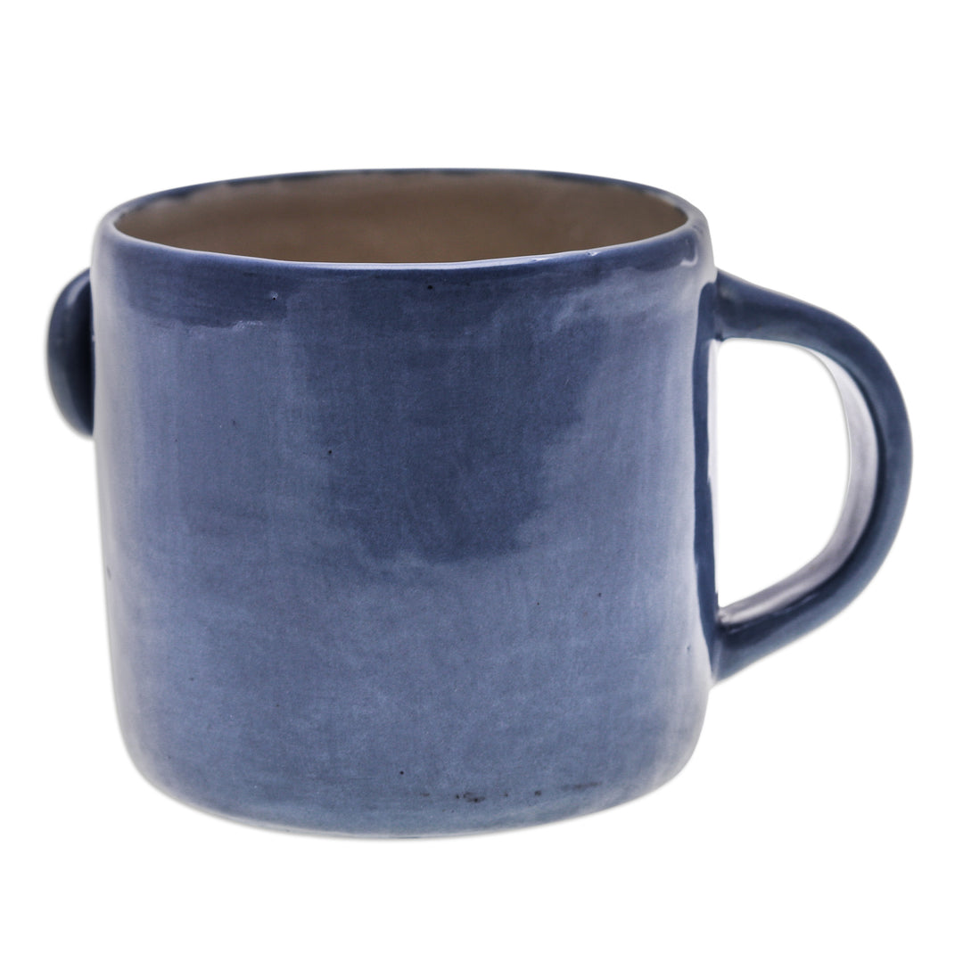 Handcrafted Glazed Ceramic Elephant Mug from Thailand - Elephant Morning