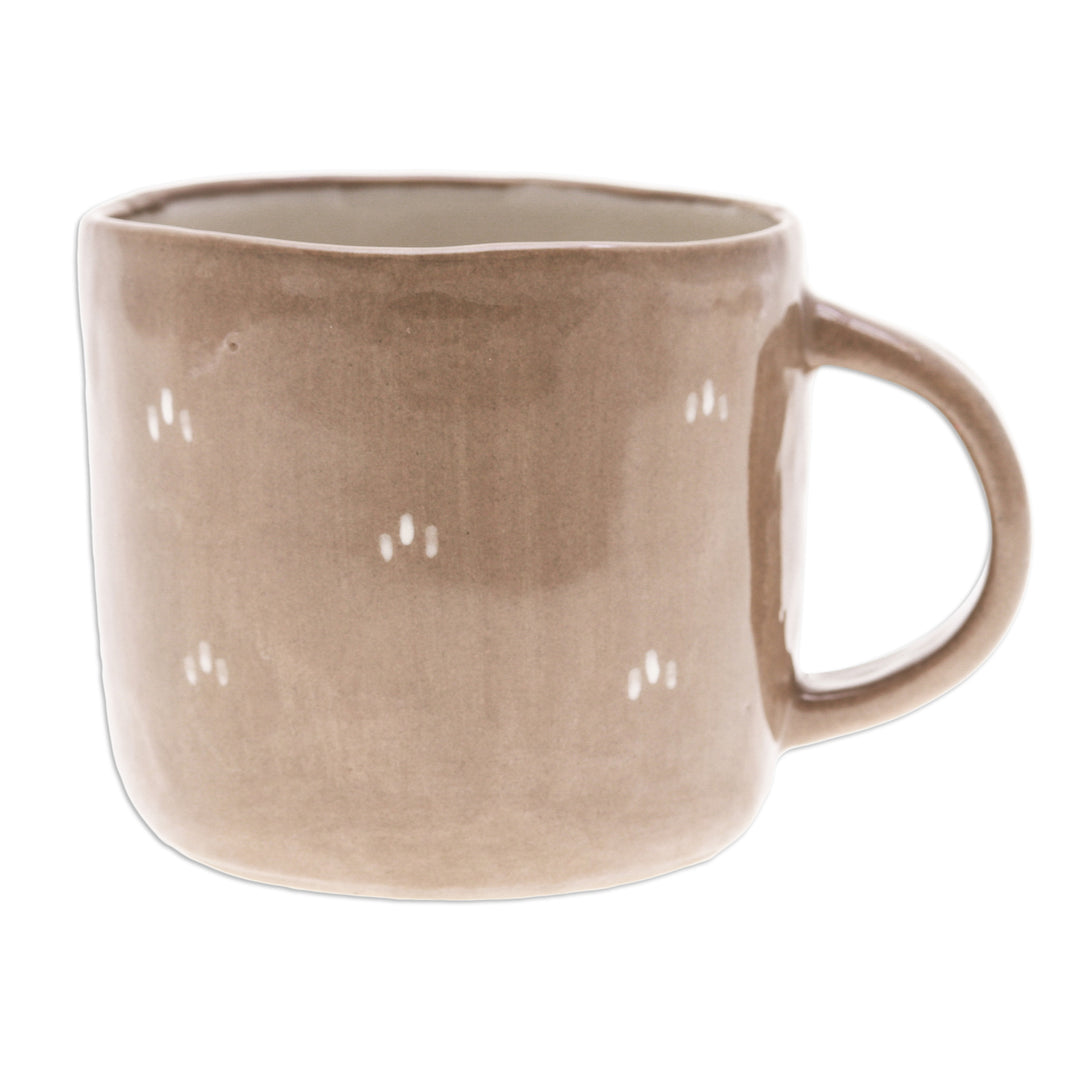 Thai Handcrafted 9 oz Glossy-Finished Ceramic Porcupine Mug - Porcupine Morning