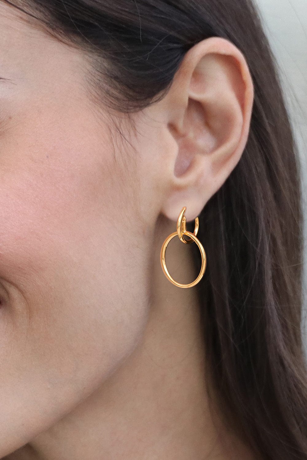 Abstract 18k Gold-Plated Dangle Earrings Crafted in Thailand - Victorious Life