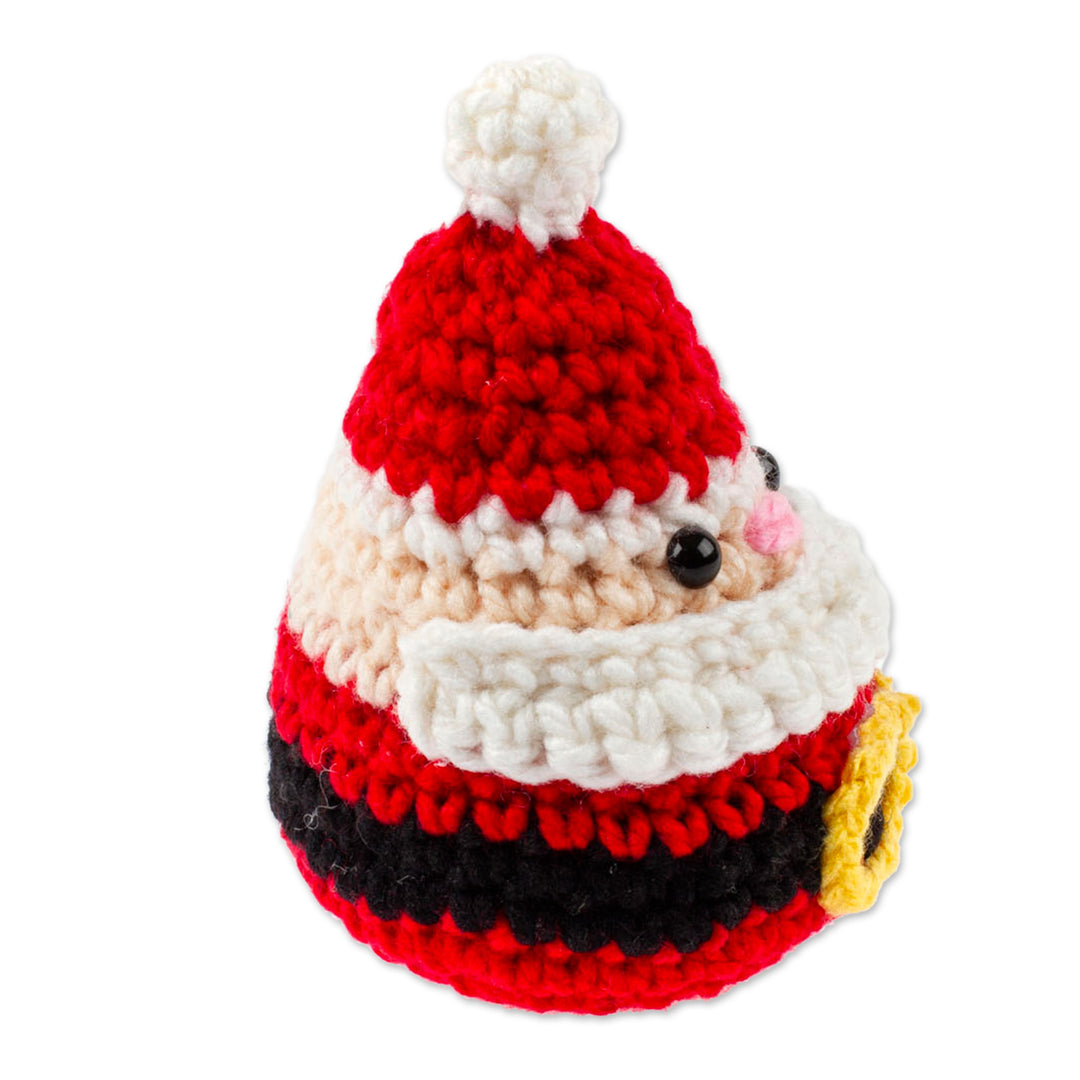 Santa-Themed Crocheted Amigurumi Christmas Decorative Accent - Cute Santa