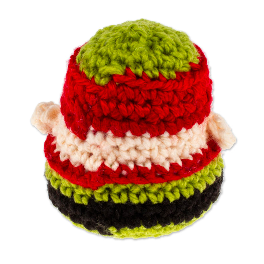 Whimsical Elf-Themed Crocheted Christmas Decorative Accent - Cute Elf
