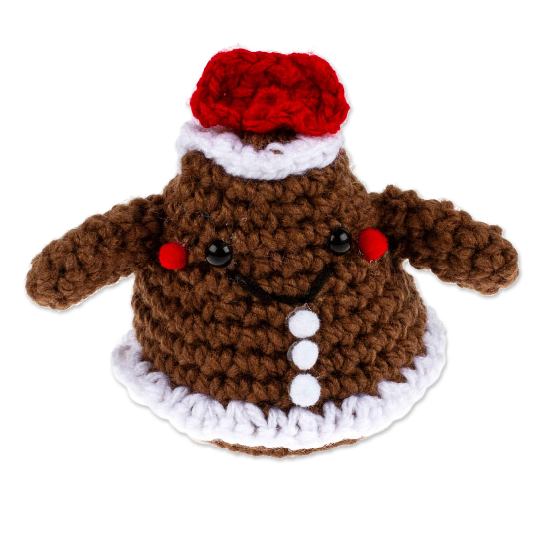 Gingerbread Man Cookie-Themed Crocheted Holiday Decoration - Cute Gingerbread Man
