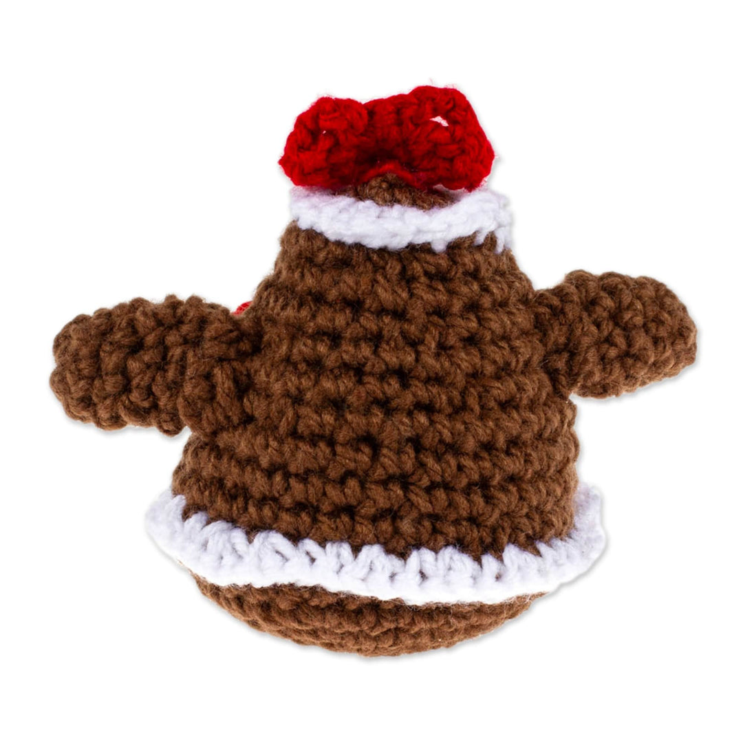 Gingerbread Man Cookie-Themed Crocheted Holiday Decoration - Cute Gingerbread Man