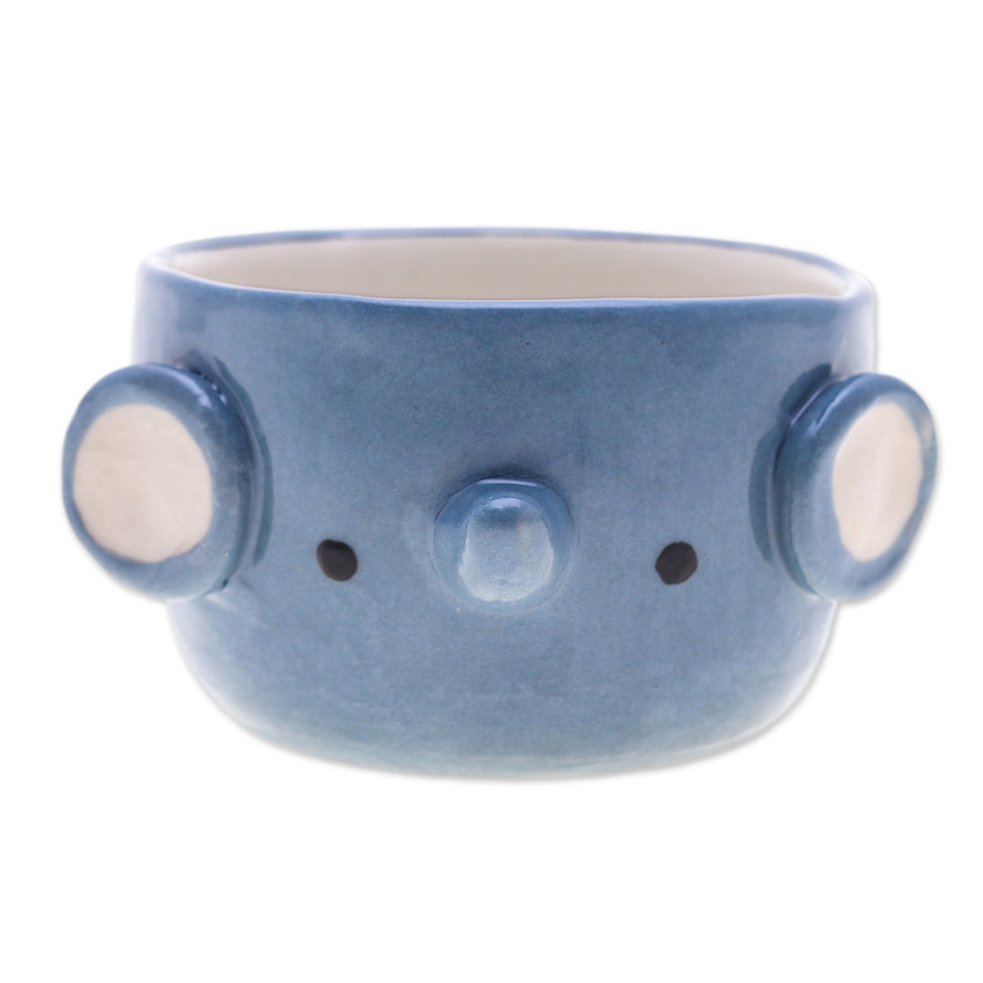 Elephant Ceramic Mini Flower Pot Made in Thailand (Small) - Elephant Spring