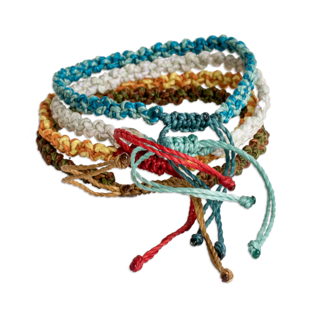 Element-Inspired 4-Piece Macrame Friendship Bracelet Set - The Elements