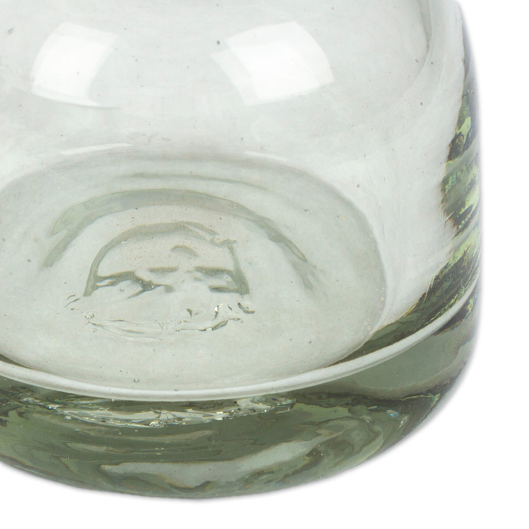 Mexican-Made Classic Clear Recycled Glass Incense Diffuser - Waves of Aroma