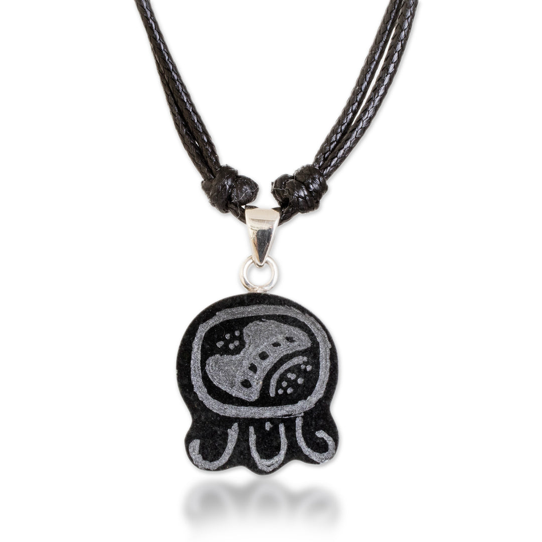 Jade Pendant Necklace with Mayan Unity Nahual Motif - Mayan Unity
