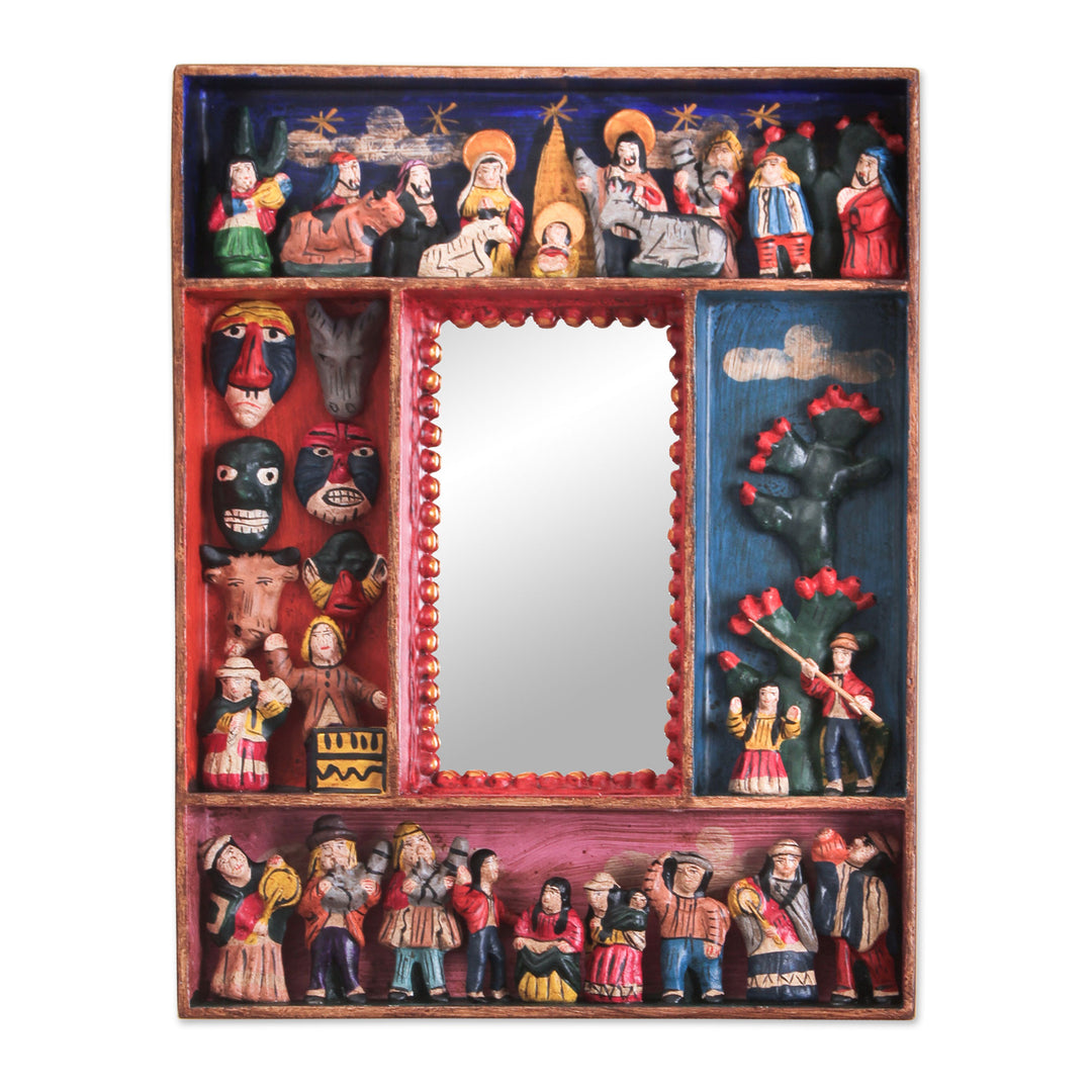 Hand Made Folk Art Mirror from Peru - Little Carnaval