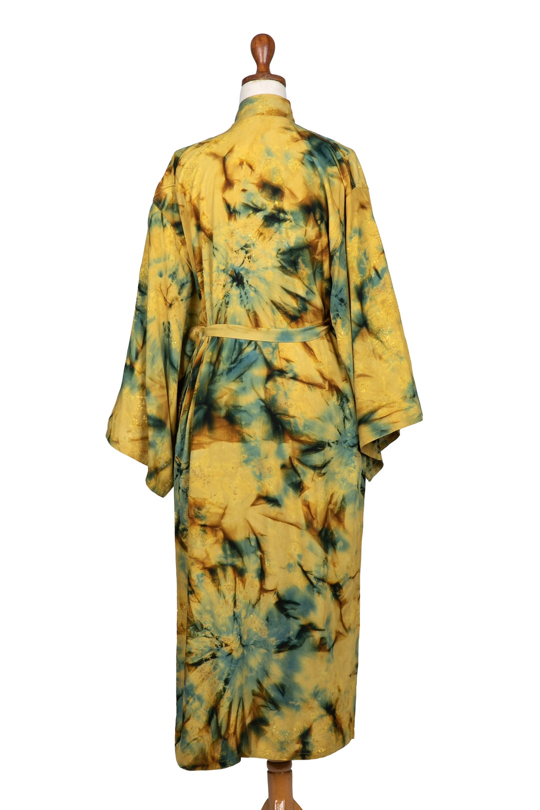 Women's Batik Patterned Robe - Golden Firebirds