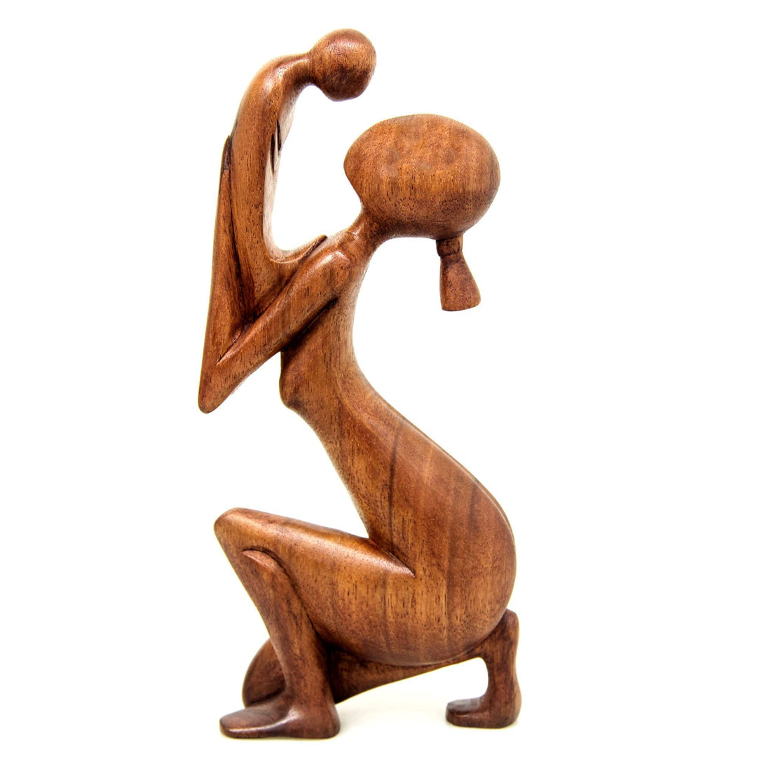 Hand Crafted Mother and Child Sculpture - Moment of Tenderness