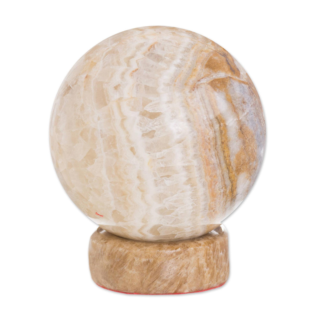 Hand Crafted Geometric Jasper Sphere Sculpture - Inner Peace