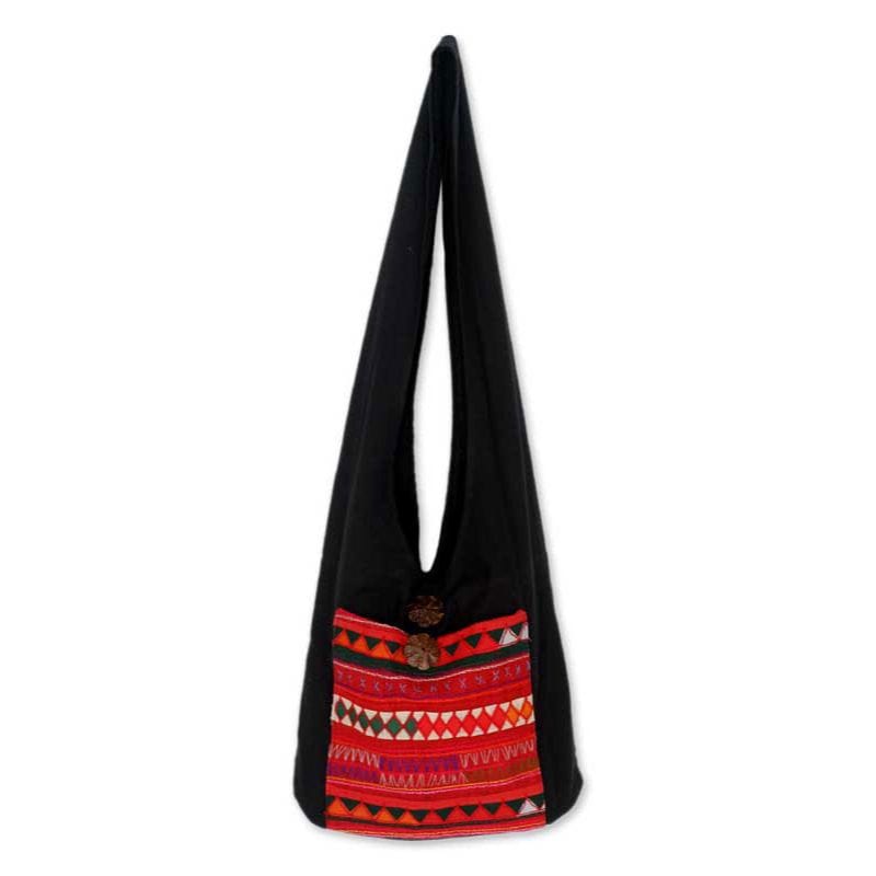 Handcrafted Cotton Shoulder Bag  - Akha Dreams