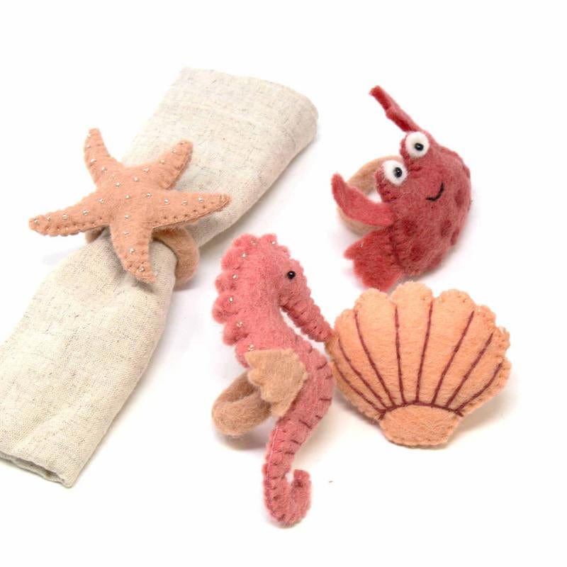 Seashore Napkin Rings - Set of 4