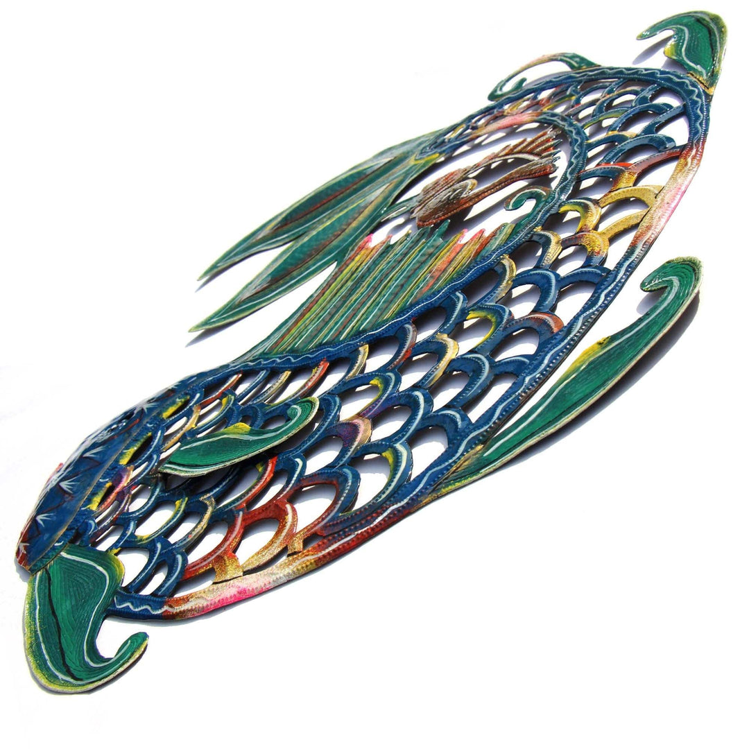 24 inch Painted Fish & Shell