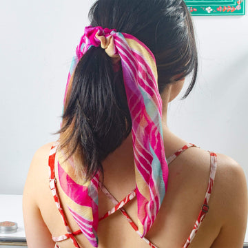 Sari Ribbon Bow Scrunchie - Assorted Colors