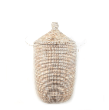 Senegalese Basket - Large Hamper White