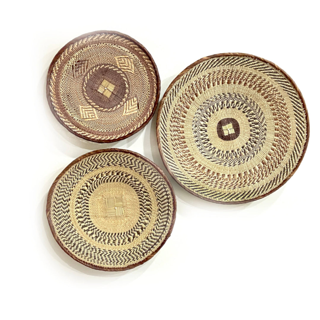Woven Tonga Basket Wall Art - Assorted Set of 3