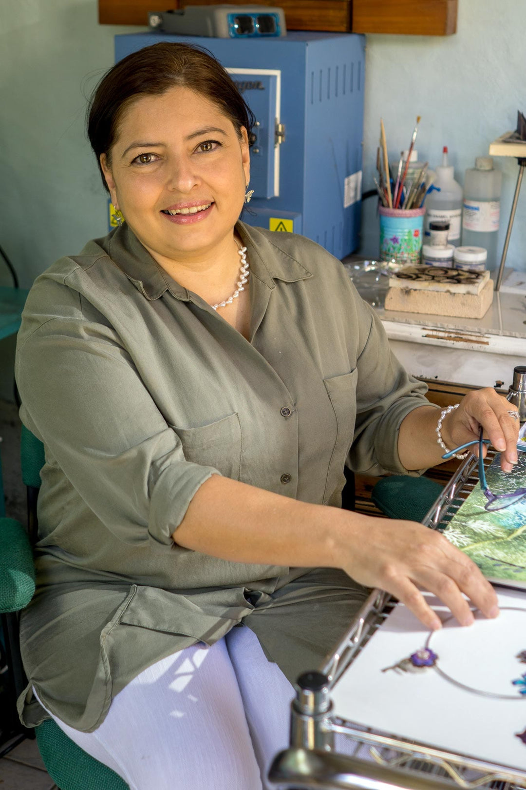 Sterling Silver Hexagon Pendant Necklace from Costa Rica - Hexagon