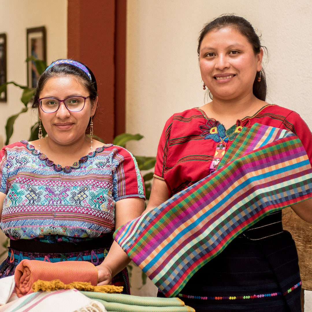 Handloomed Black Cotton Shawl with Blue Stripes and Fringes - Mystic Twilight