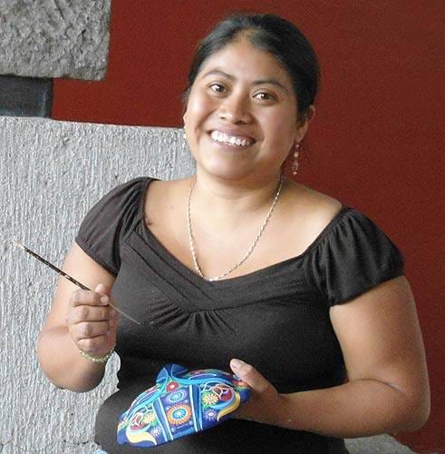 Folk Art Sun Ceramic Mug from Mexico - Happiness