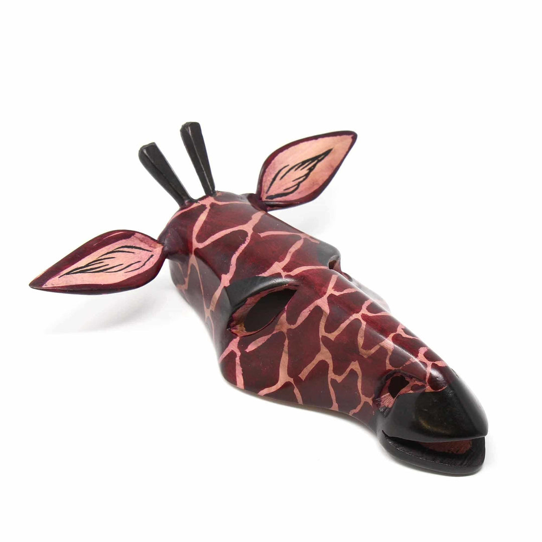 Wood Giraffe Mask Wall Hanging