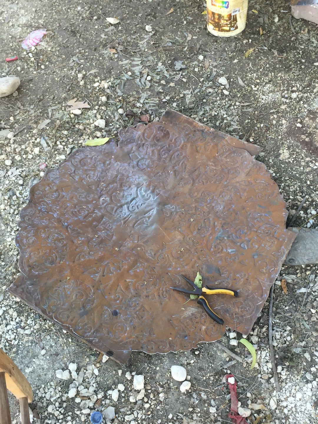 Decorative Drum Art Bowl - Vine