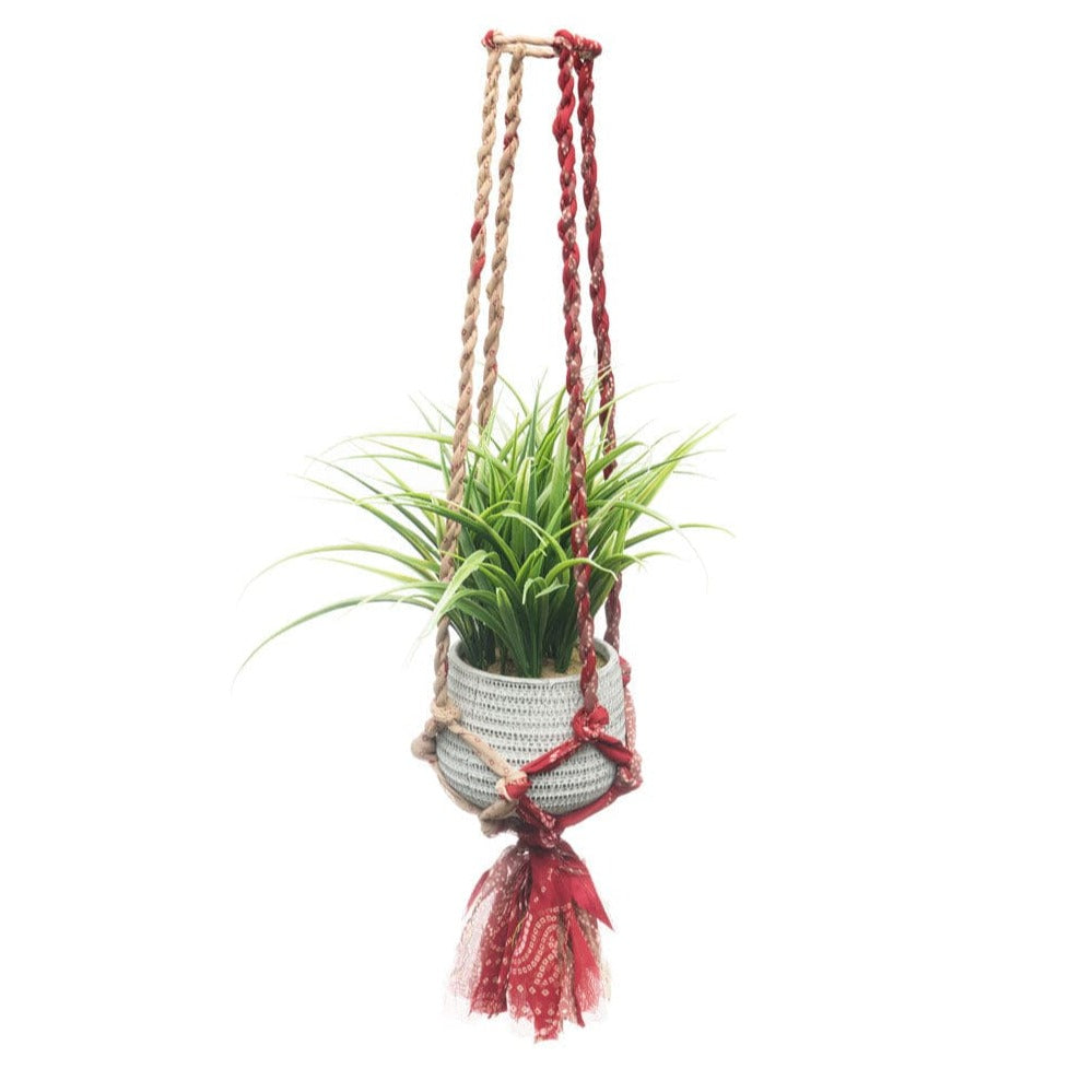 medium macrame plant hanger Sari Macrame Plant Hanger