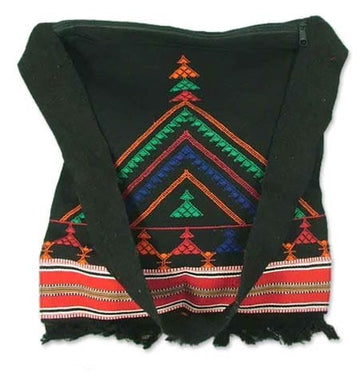 Embroidered Cotton Shoulder Bag - Night Colors