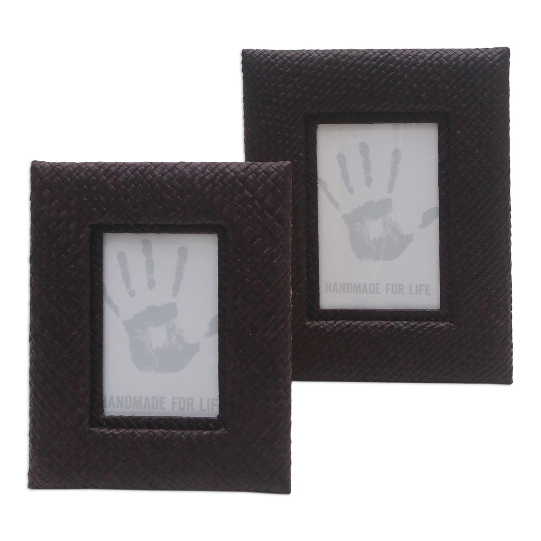 Handwoven Photo Frame Set (3x5 and 4x6) - Nature's Balance