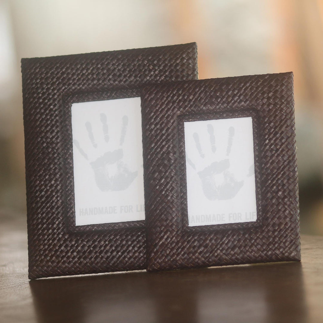 Handwoven Photo Frame Set (3x5 and 4x6) - Nature's Balance